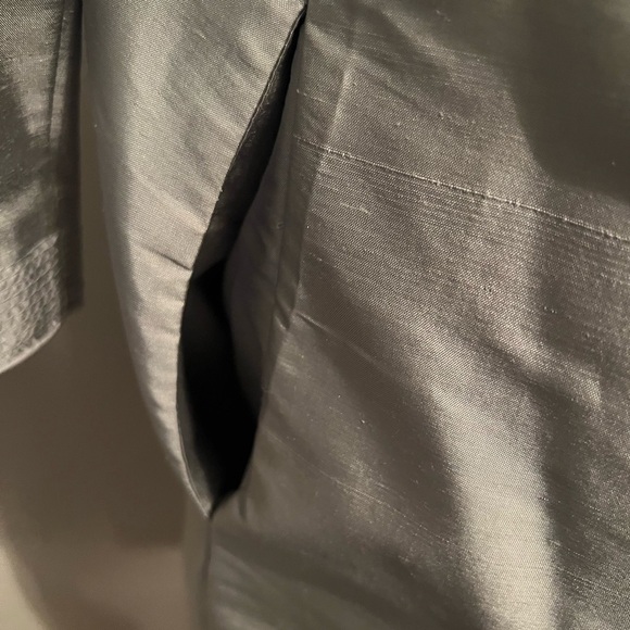 J. Crew Silver Silk Tunic Dress Size 8 NWT - Picture 6 of 12